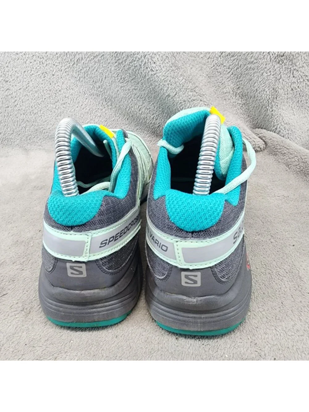 Salomon Shoes Womens Size 8 Speedcross Vario Green Running Sneakers *Read*